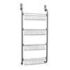 Home Basics Home Basics Heavy Duty 4 Tier Over the Door Metal Pantry Organizer, Grey ZOR96197